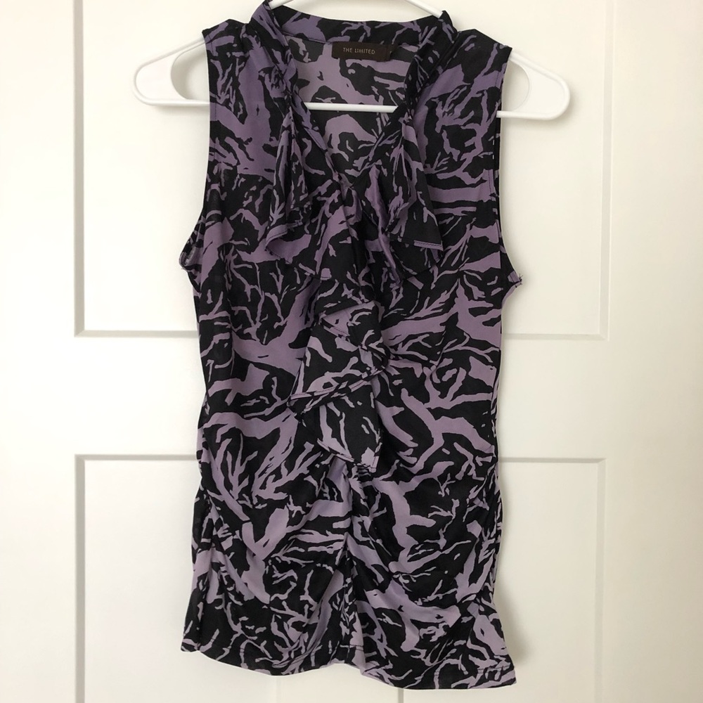 Sleeveless The Limited Top - Small Purple & Black